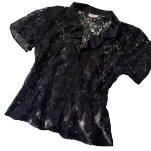 Victoria's Secret Black Lace Blouse